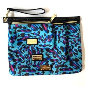 Betsey Johnson set of 3 Make up Bag Zipper